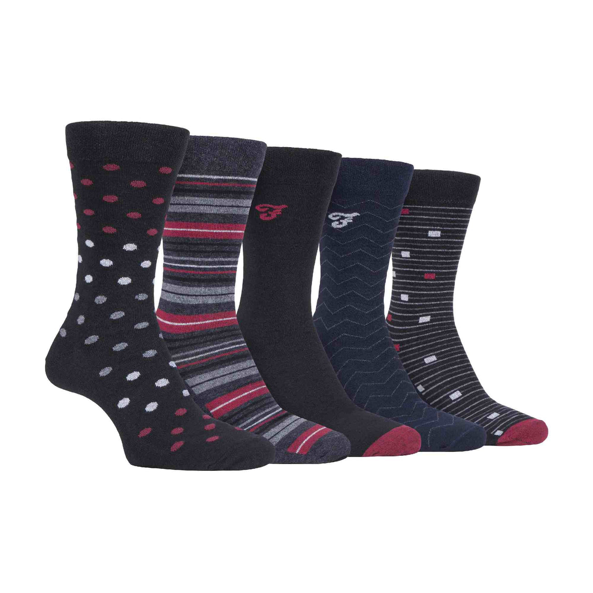 5 Pack Farah Classic Patterned Socks