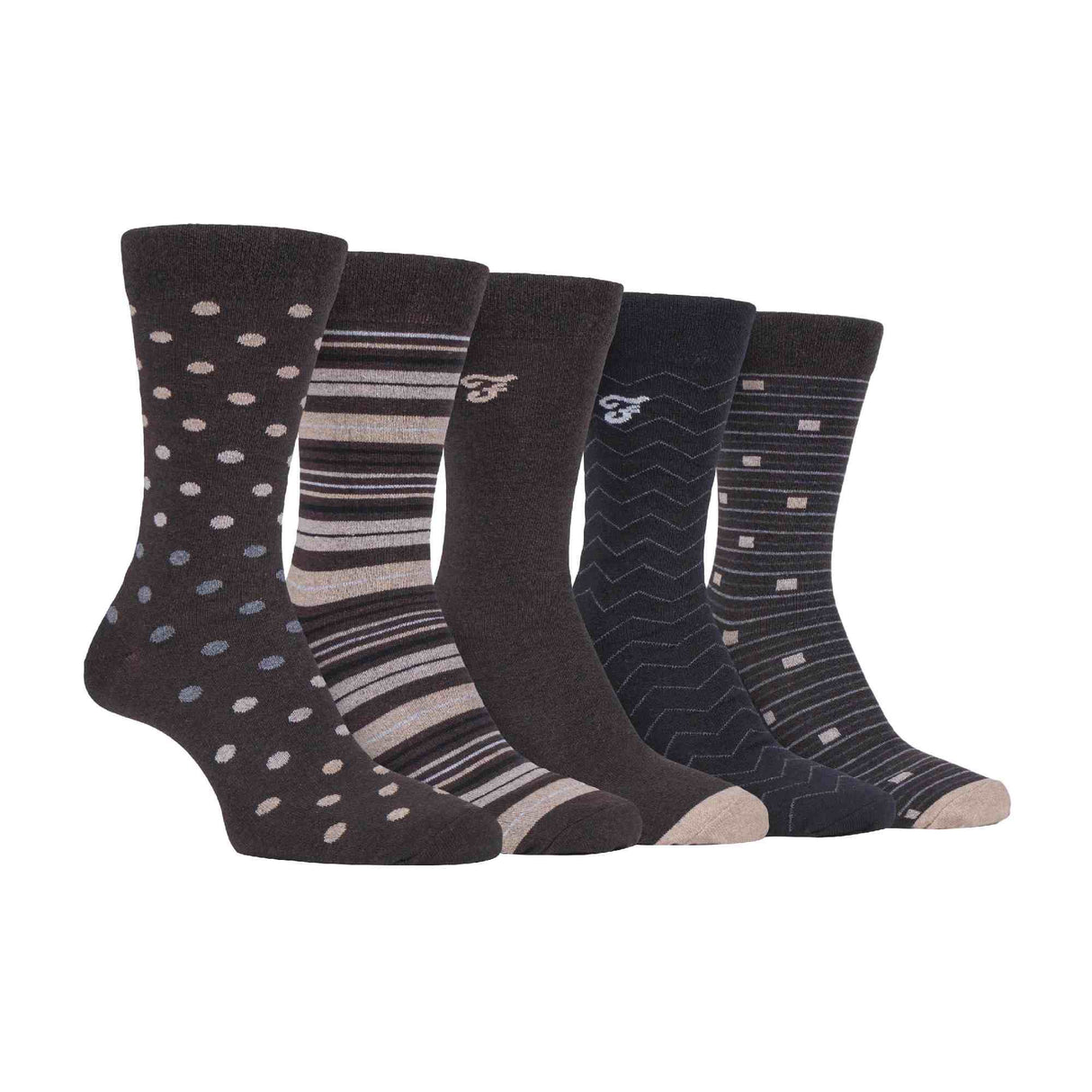 5 Pack Farah Classic Patterned Socks
