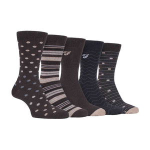 5 Pack Farah Classic Patterned Socks