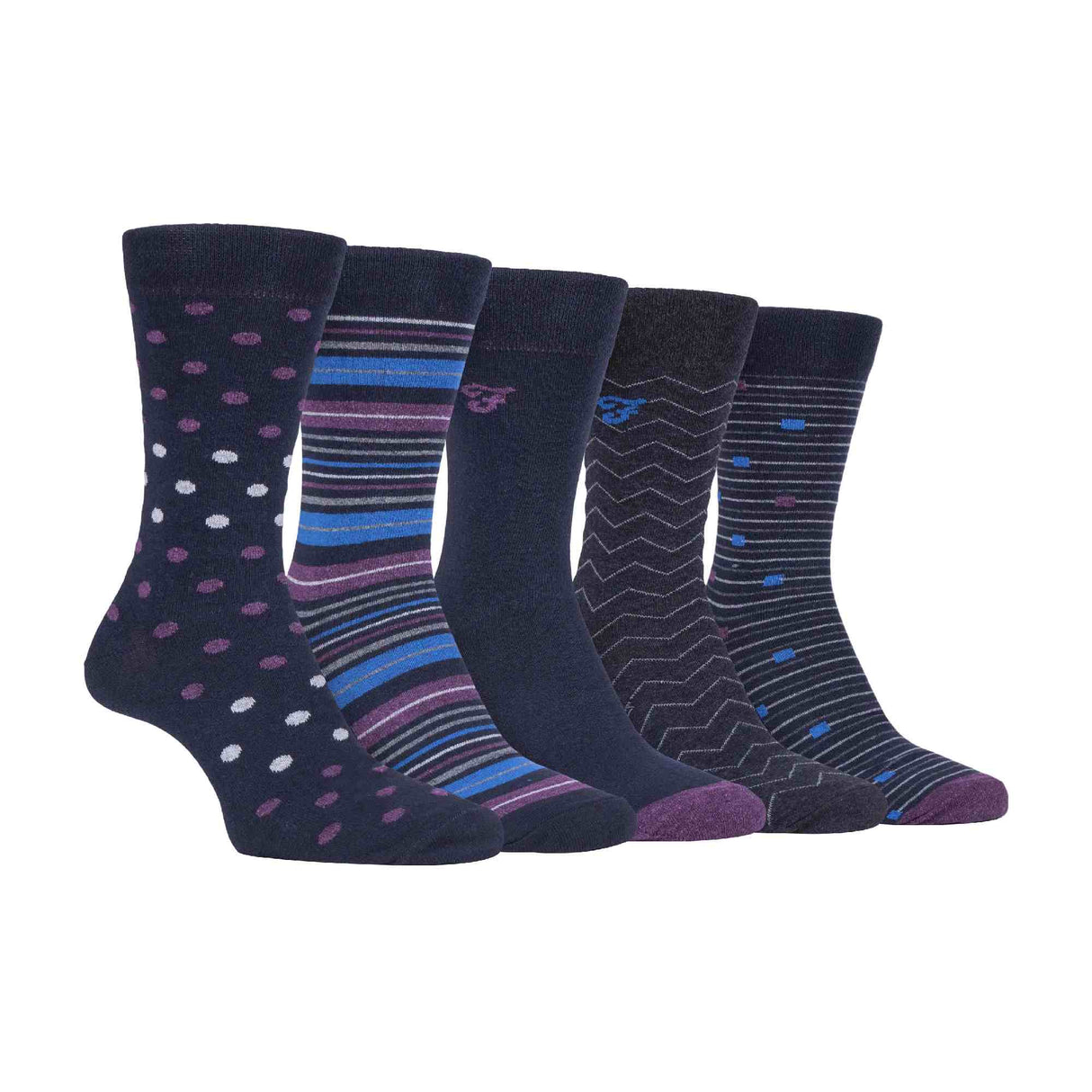 5 Pack Farah Classic Patterned Socks