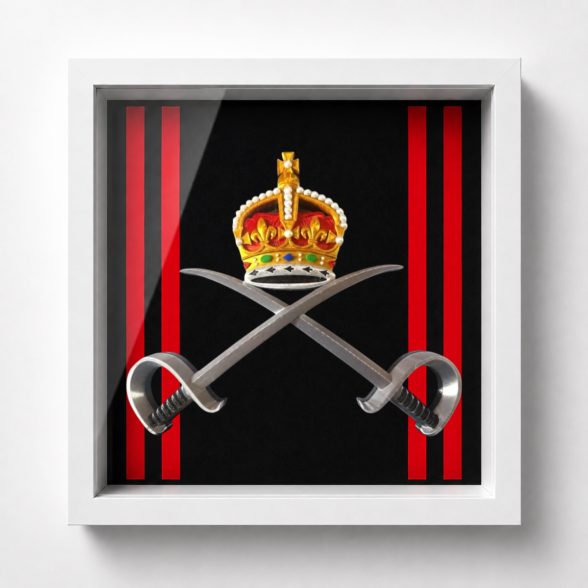 RAPTC King's Crown Cap Badge Display Frame