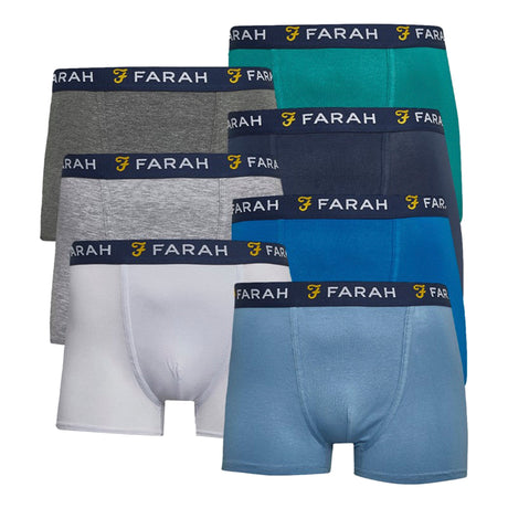 Farah 7 Pack Mens Cotton Breathable Boxers Underwear - Chander Collection