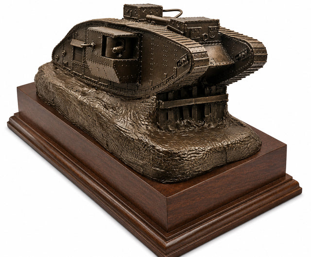 First World War MK V Tank in Cold Cast Bronze
