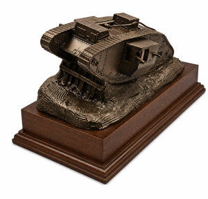 First World War MK V Tank in Cold Cast Bronze