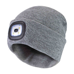 Ladies Led Beanie Hat | Knitted Rechargeable Beanie with Headlamp