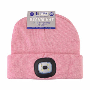Ladies Led Beanie Hat | Knitted Rechargeable Beanie with Headlamp
