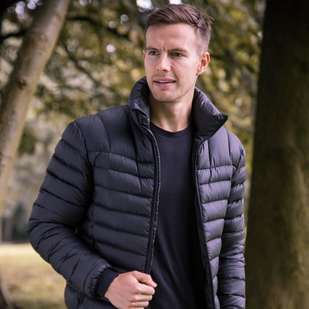 Mens Thermal Waterproof Fleece Lined Quilted Puffer Jacket