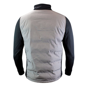 Men's Hybrid Fleece Lined Jacket Full Zip Insulated Waterproof Coat