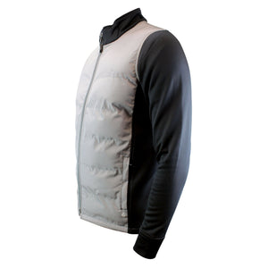 Men's Hybrid Fleece Lined Jacket Full Zip Insulated Waterproof Coat