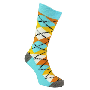 Pack of 3 Classic Argyle Patterned Mens Dress Socks Colorful Argyle Socks