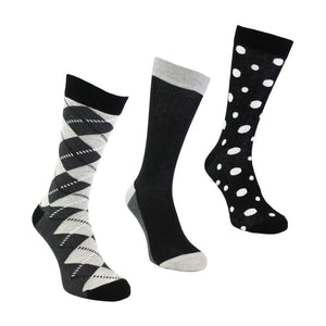 Pack of 3 Classic Argyle Patterned Mens Dress Socks Colorful Argyle Socks