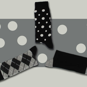 Pack of 3 Classic Argyle Patterned Mens Dress Socks Colorful Argyle Socks