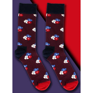 Floral Poppy Dress Socks