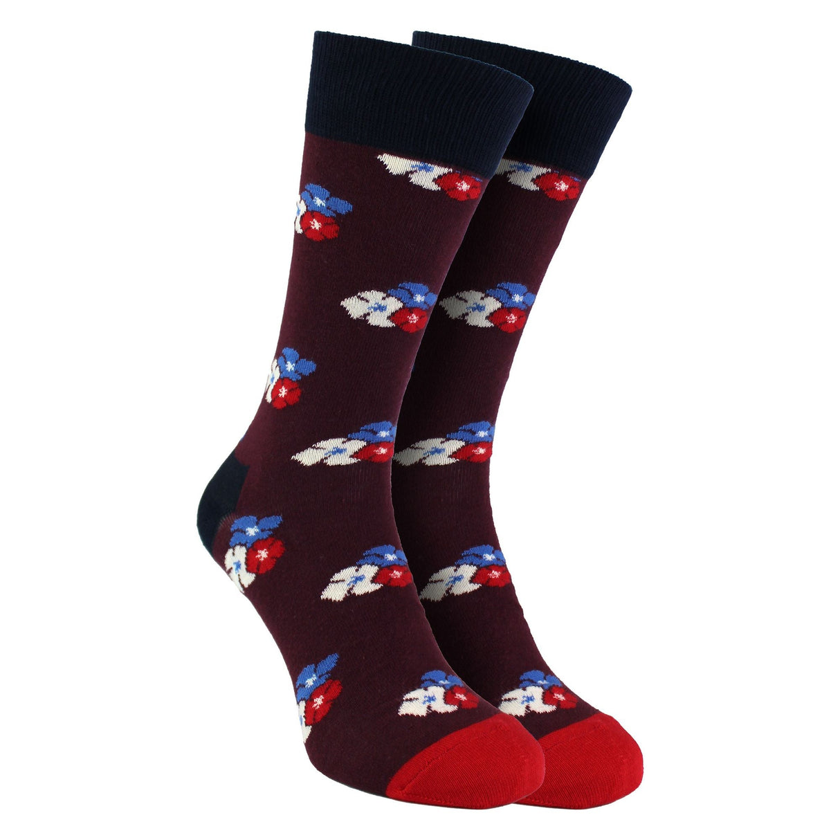 Floral Poppy Dress Socks