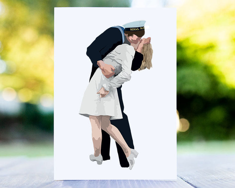 Kissing Sailor Greeting Card