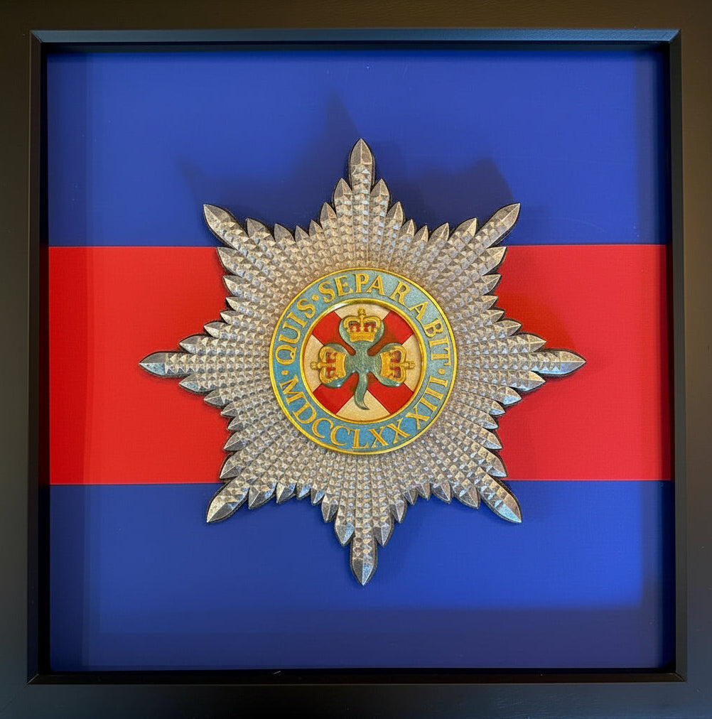 Irish Guards 3D Cap Badge Display Frame