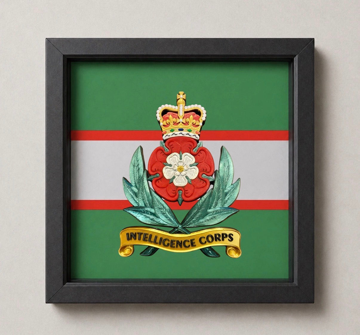 Intelligence Corps Cap Badge Display Frame