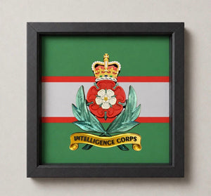 Intelligence Corps Cap Badge Display Frame