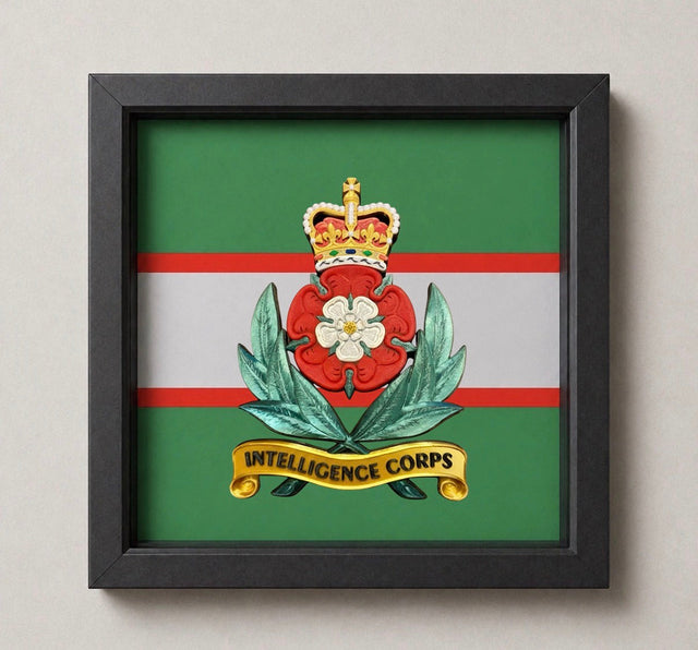 Intelligence Corps Cap Badge Display Frame