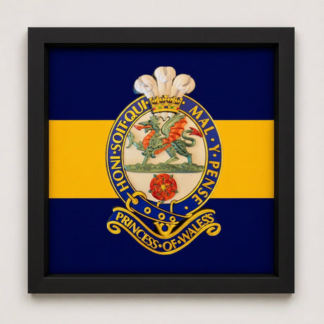 Princess of Wales's Royal Regiment 3D Cap Badge Display Frame