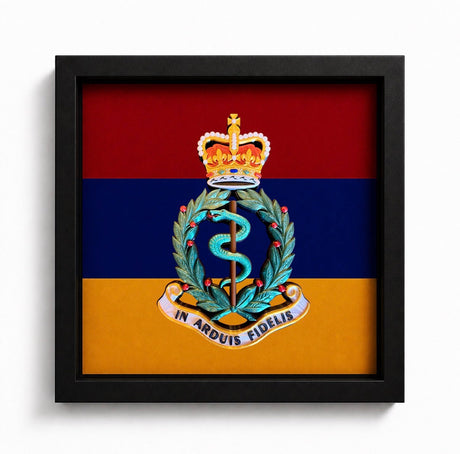 Royal Army Medical Corps 3D Queen's Cap Badge Display Frame