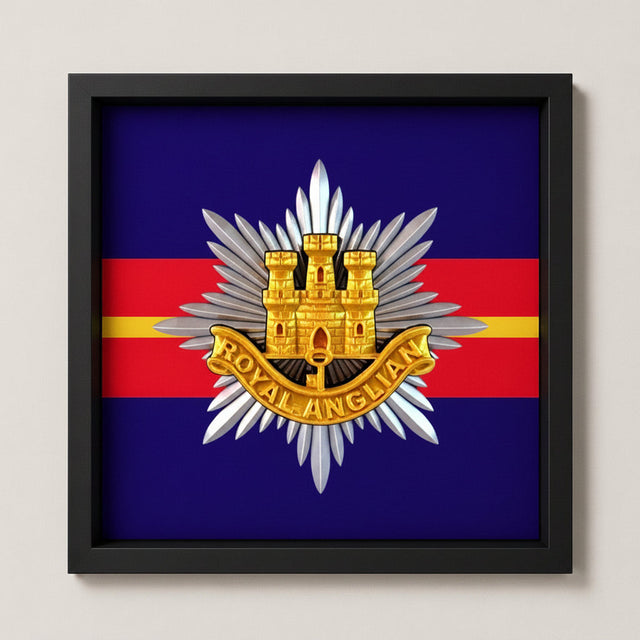 Royal Anglian Regiment 3D Cap Badge Display Frame