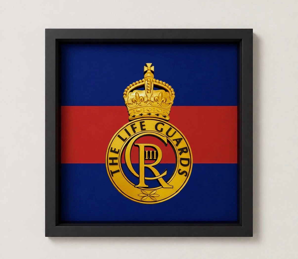 Life Guards King's Crown 3D Cap Badge Display Frame