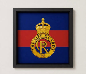 Life Guards King's Crown 3D Cap Badge Display Frame