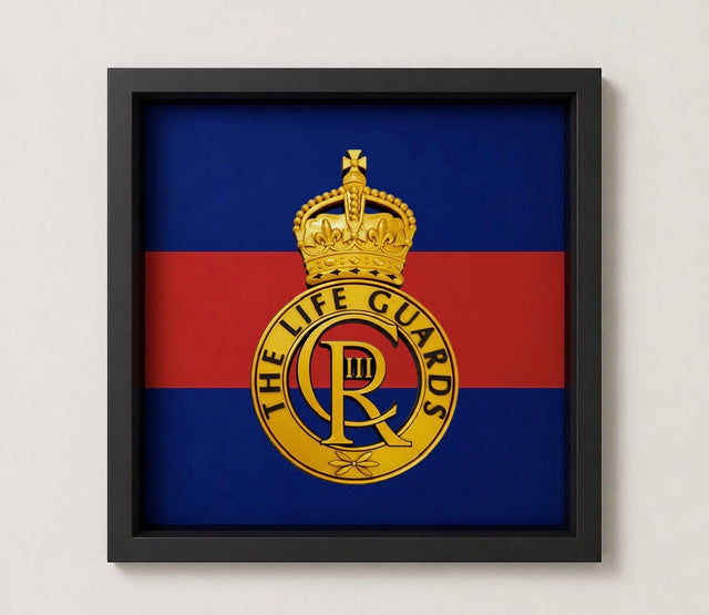 Life Guards King's Crown 3D Cap Badge Display Frame