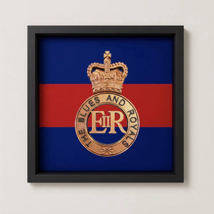 Blues and Royals Queen's Crown 3D Cap Badge Display Frame
