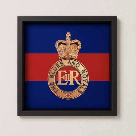 Blues and Royals Queen's Crown 3D Cap Badge Display Frame