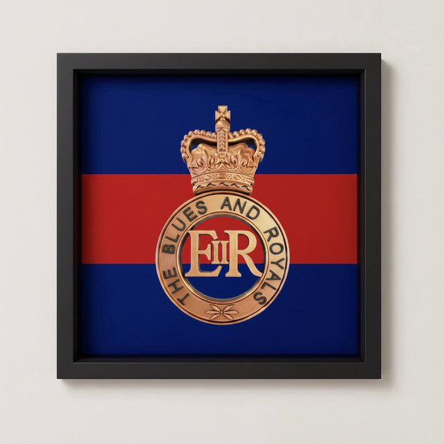 Blues and Royals Queen's Crown 3D Cap Badge Display Frame