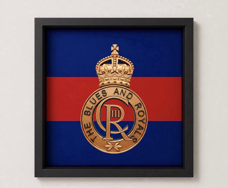 Blues and Royals 3D King's Crown Cap Badge Display Frame