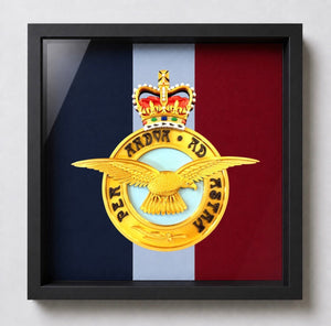 RAF Queen's Crown Emblem Display Frame | MOD Licensed