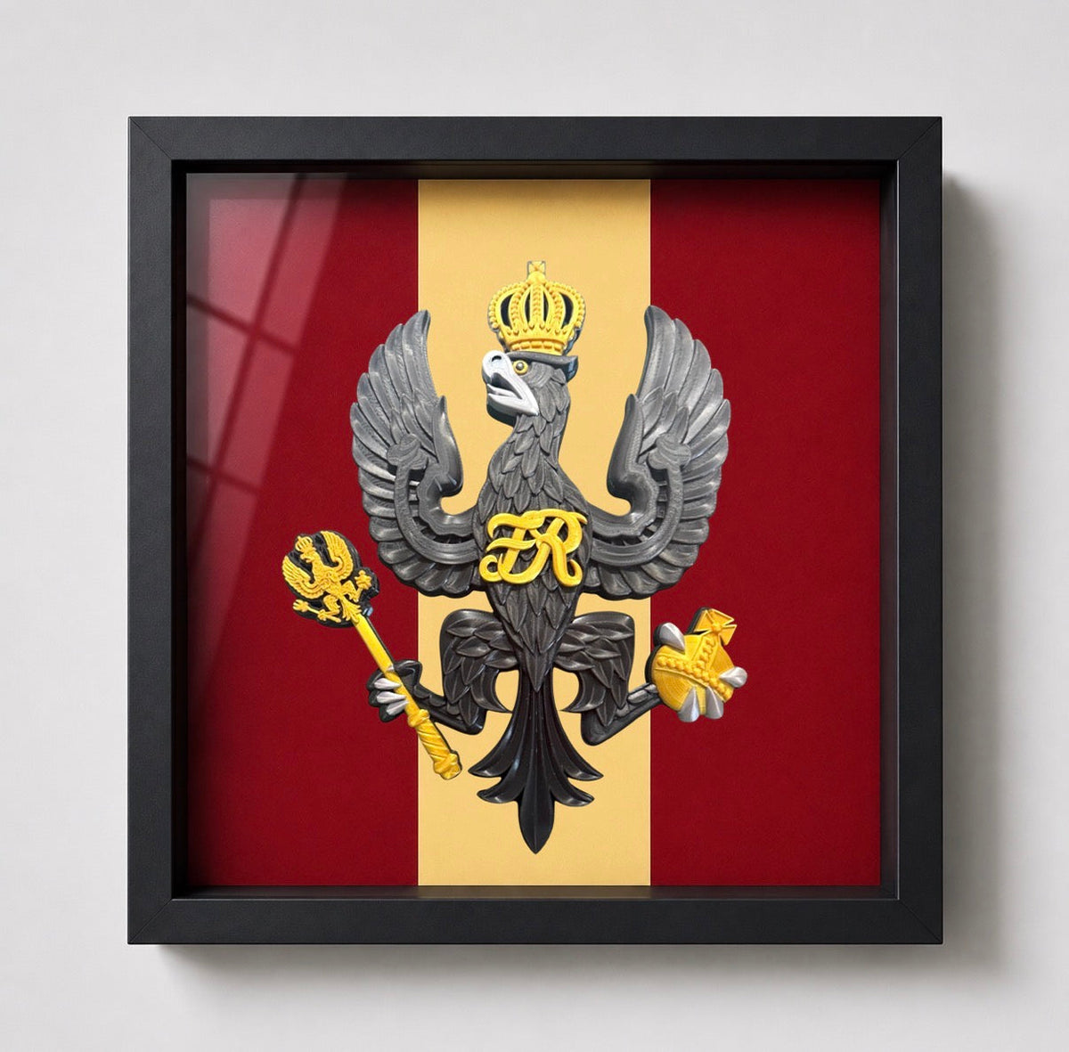 King's Royal Hussars Cap Badge Display Frame