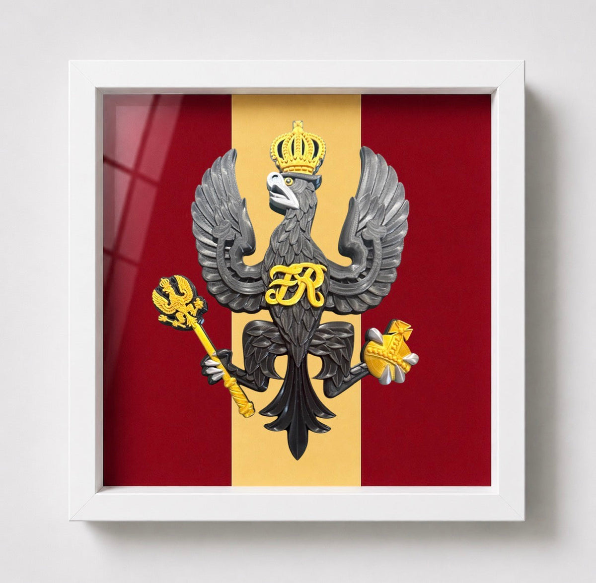 King's Royal Hussars Cap Badge Display Frame