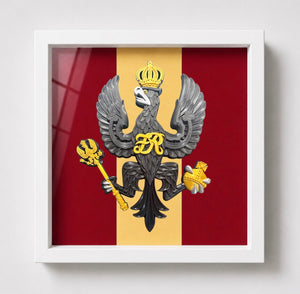 King's Royal Hussars Cap Badge Display Frame
