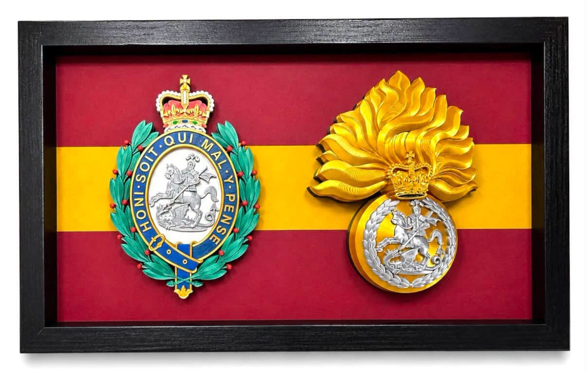 Double Military Cap Badge Display Frame | MOD Licensed