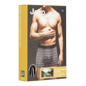 Jeep 2 Pack Mens Soft Natural Bamboo Fibres Comfortable Fitted Boxer Shorts