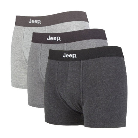 Jeep 3 Pack Mens Cotton Rich Blend Everyday Fitted Boxer Shorts