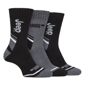 Jeep 3 Pack Mens Walking Boot Socks Performance Outdoor Socks for Hiking