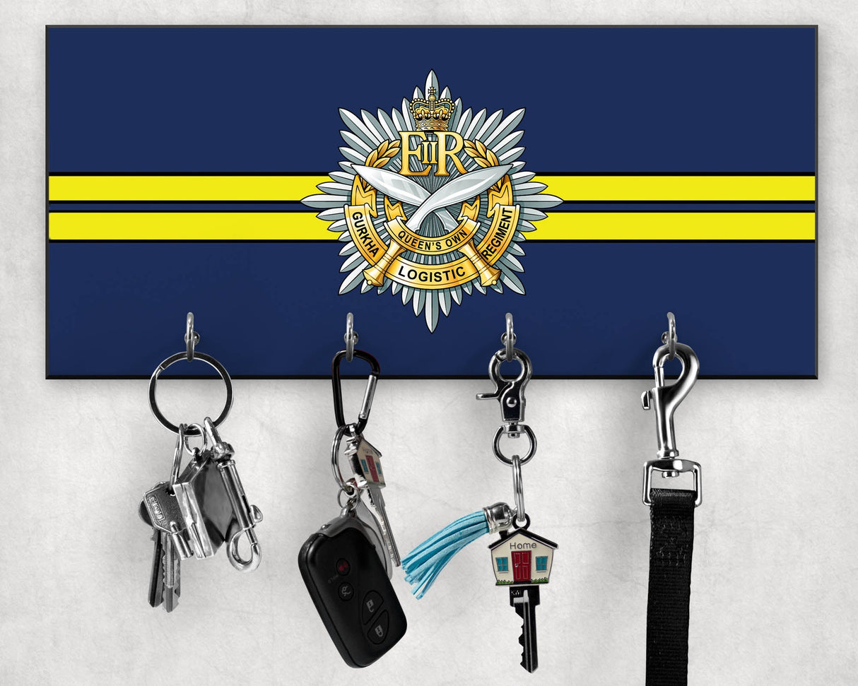 The Queen's Own Gurkha Logistic Regiment  - Wooden Key/Beret Hook