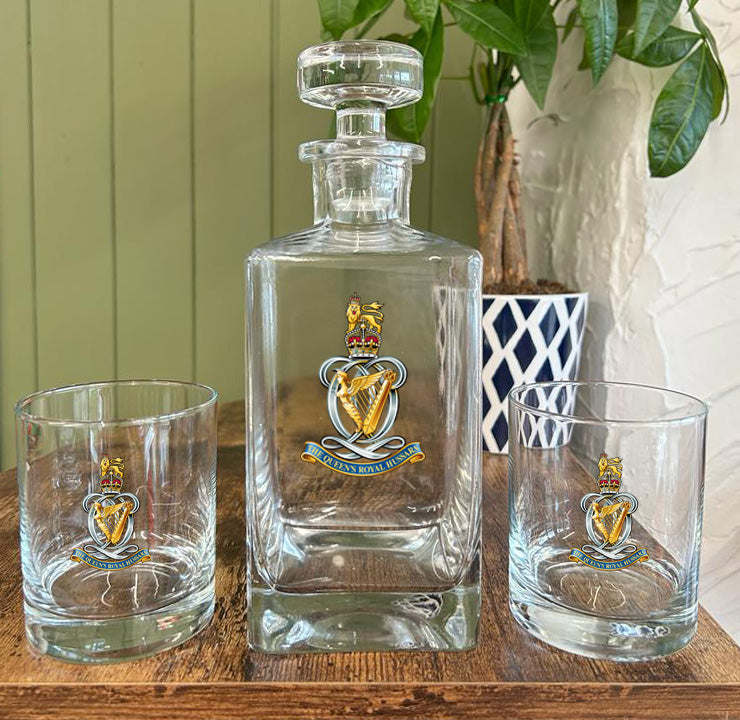 Queen's Royal Hussars - Decanter (New King's Crown)