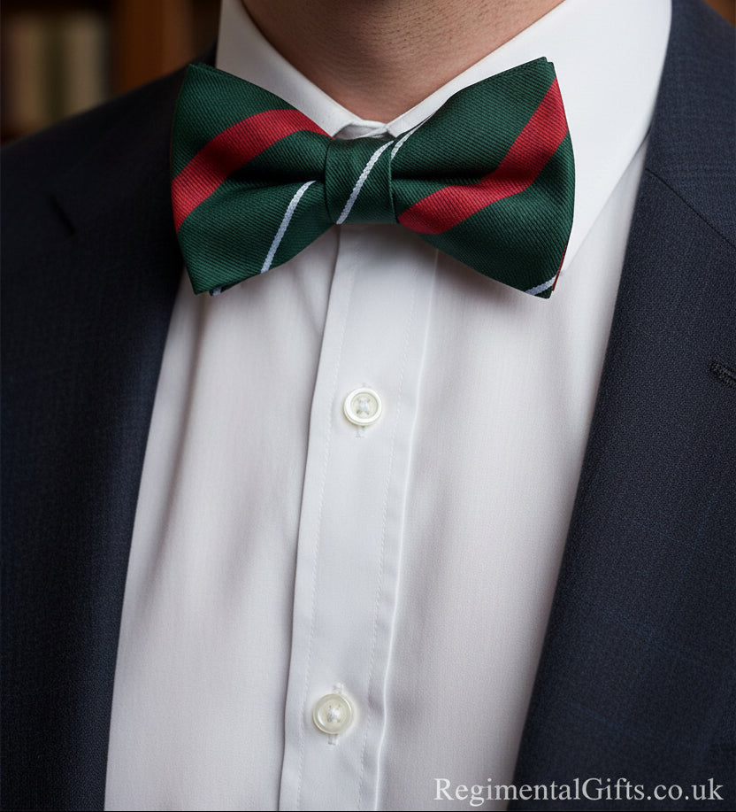 The Light Infantry (LI) Striped Pre-Tied Bow Tie
