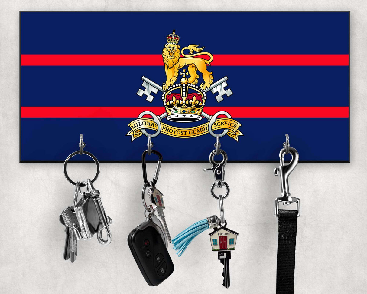 Military Provost Guard Service - Wooden Key/Beret Hook (New King's Crown)