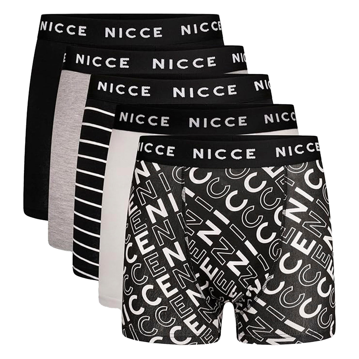 Nicce 5 Pack Mens Boxers TALOX - Soft Breathable Cotton Everyday Underwear
