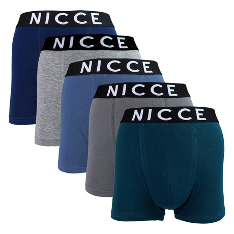 Nicce - 5 Pack Mens Boxers DILLOW - Soft Breathable Cotton Everyday Underwear