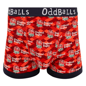 OddBalls Mens England Rugby Boxer Shorts