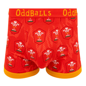 OddBalls Mens Welsh Rugby Boxer Shorts