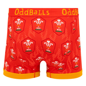 OddBalls Mens Welsh Rugby Boxer Shorts